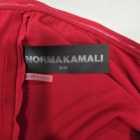 Norma Kamali Off The Shoulder Fishtail Gown in Red - Picture 7 of 12